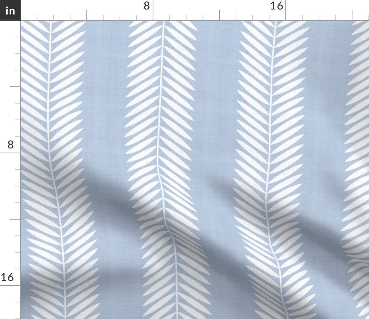 Garden Stripe Grandmillennial Cornflower Blue And White Laurel Custom Printed Fabric by Spoonflower Various Fabrics by the Yard or Fat Quarter